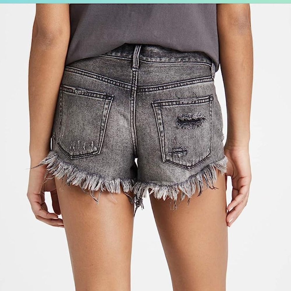 Free People We the Free Loving Good Vibrations Cutoff Shorts sz 28 - Picture 7 of 7